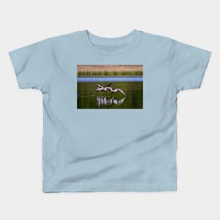 Greylag Geese in flight Kids T-Shirt